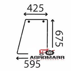 Szyba boczna prawa Case 248719A1 